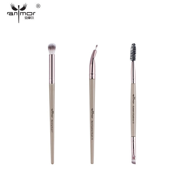 Anmor Makeup Brushes Set 3-12pcs/lot Eye Shadow Blending Eyeliner Eyelash Eyebrow Make up Brushes Professional Eyeshadow Brush