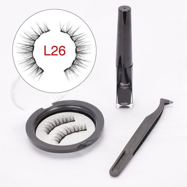 Magnetic Eyeliner & Magnetic Eyelashes Makeup Set Waterproof Liquid Eyeliner with Reusable False magnetic Lash for dropshipping