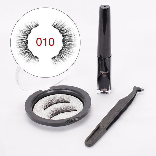 Magnetic Eyeliner & Magnetic Eyelashes Makeup Set Waterproof Liquid Eyeliner with Reusable False magnetic Lash for dropshipping