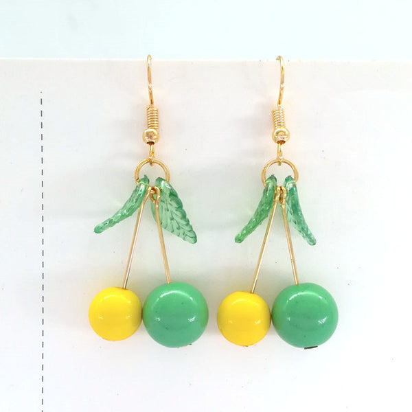 hot red Cherry earrings eardrop Sweet fruit fresh cherry eardrop female fashion youth beautiful girl students earrings for women