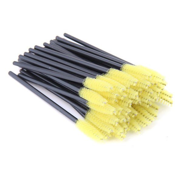 New 50pcs/Pack Disposable Eyelash Brushes Makeup Mascara Applicator Wand Eyes Lip Cosmetics Brushes Eye Lashes Cosmetic Brush