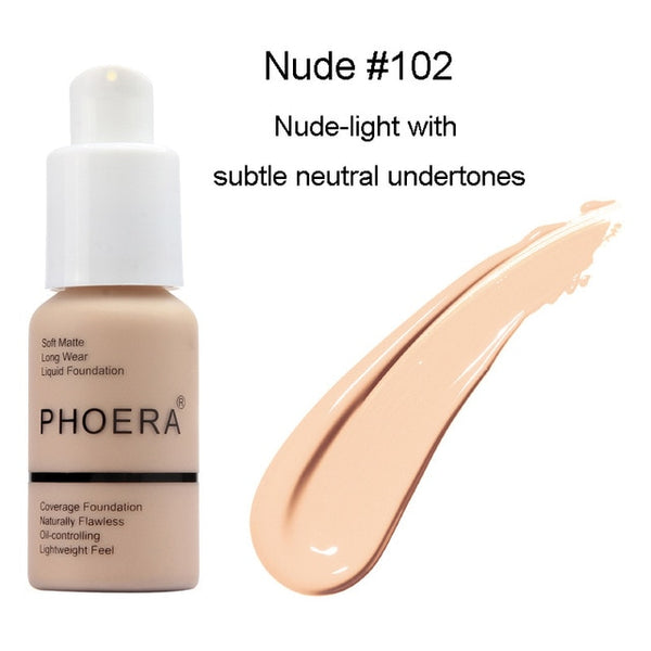 PHOERA Mineral Makeup Primer Whitening Concealer Moisturizer Face Primer Natural Liquid Foundation Base Makeup maquiagem TSLM2