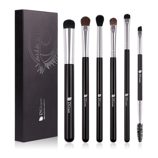 DUcare Eyeshadow Brush 4/6PCS Makeup Brushes Blending Eyebrow Brush Nature Bristles Synthetic Hair Eye Shadow Brush Set