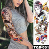 Large Arm Sleeve Tattoo Midnight Leopard Beauty Girl Waterproof Temporary Tatto Sticker Moonlight Rose Full Skull Tatoo Women