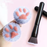 2019 New 1Pcs Cat Claw Shape Makeup Brushes Powder Brush Kawaii Cosmetics Foundation Brush Fiber Hair Birch Handle Beauty Tool