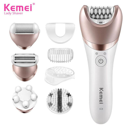 Electric Epilator Hair Removal  trimmer 5 in1 Depilator Rechargeable Women Lady's Shaver Female Shaver Foot Skin Care Massage