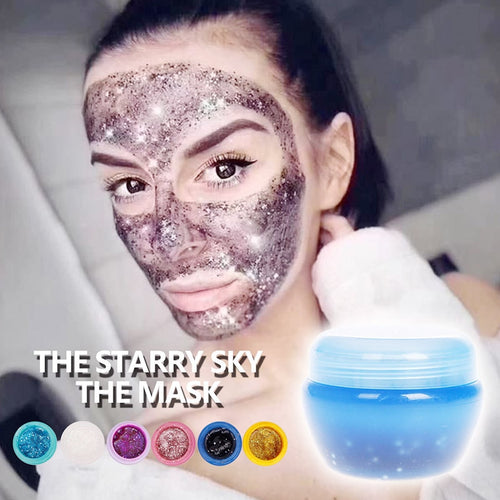 Women Glitter Star Face Mask Black Dots Blackhead Remover Korean Facial Peel off Black Face Masks Skin Care