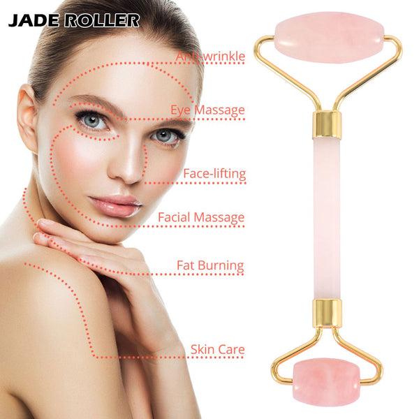 Rose Quartz Roller Slimming Face Massager Jade Roller Facial Skin Lifting Massage Women Beauty Health Facial Jade Roller