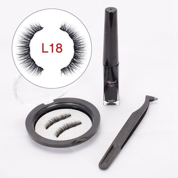 Magnetic Eyeliner & Magnetic Eyelashes Makeup Set Waterproof Liquid Eyeliner with Reusable False magnetic Lash for dropshipping