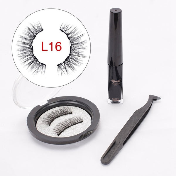 Magnetic Eyeliner & Magnetic Eyelashes Makeup Set Waterproof Liquid Eyeliner with Reusable False magnetic Lash for dropshipping