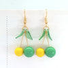 hot red Cherry earrings eardrop Sweet fruit fresh cherry eardrop female fashion youth beautiful girl students earrings for women