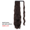 Wavy Ponytail Extension for Women Synthetic Wrap Around Magic Paste Yaki Ponytail Corn Wave Clip in Hairpiece Black Fake Hair
