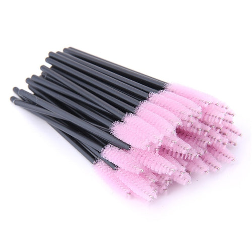 New 50pcs/Pack Disposable Eyelash Brushes Makeup Mascara Applicator Wand Eyes Lip Cosmetics Brushes Eye Lashes Cosmetic Brush