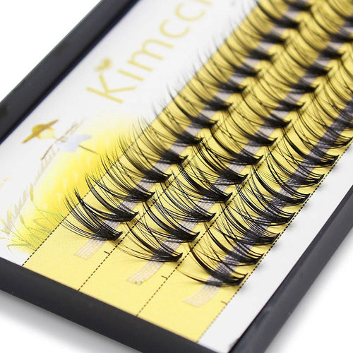 Kimcci 60 Bundles Mink Eyelash Extension Natural 3D Russian Volume Faux Eyelashes Individual 20D Cluster Lashes Makeup Cilia