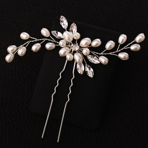 1PC Elegant Bridal Pearl Handmade Flower Beautiful Crystal Hair Accessories Wedding Hair Pins Bridesmaid Bridal Decor Hot Sale