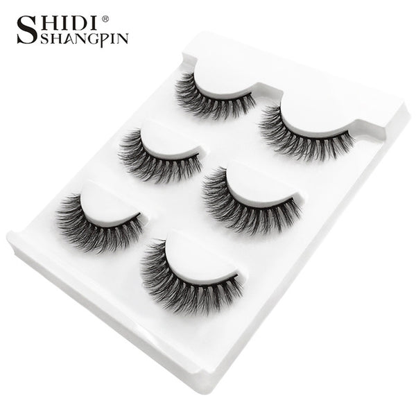 New 3 pairs natural false eyelashes fake lashes long makeup 3d mink lashes extension eyelash mink eyelashes for beauty #X11
