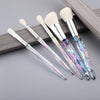 FLD 5Pcs Crystal Style Makeup Brushes Set Powder Foundation Eye Blush Brush Cosmetic Professional Makeup Brush Kit Tools