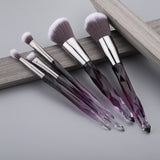 FLD 5Pcs Crystal Style Makeup Brushes Set Powder Foundation Eye Blush Brush Cosmetic Professional Makeup Brush Kit Tools