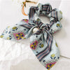 Flower Exquisite Beautiful Print Seaside Gifts Hair Rope Adjustable Pearl 5 Colors Valentines Gift Elastic 1PC Unique Bowknot