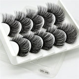 5 Pairs Multipack 5D Soft Mink Hair False Eyelashes Handmade Wispy Fluffy Long Lashes Nature Eye Makeup Tools Faux Eye Lashes