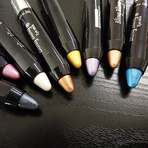 1pc Women Beauty Waterproof Highlighter Eyeshadow Pencil Cosmetic Glitter Eye Shadow Eyeliner Pen